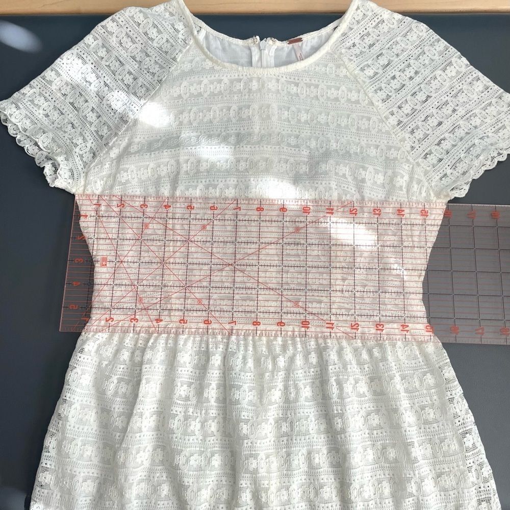 Free People Candy Ivory Lace Vintage Inspired Mini Dress - Picture 10 of 14